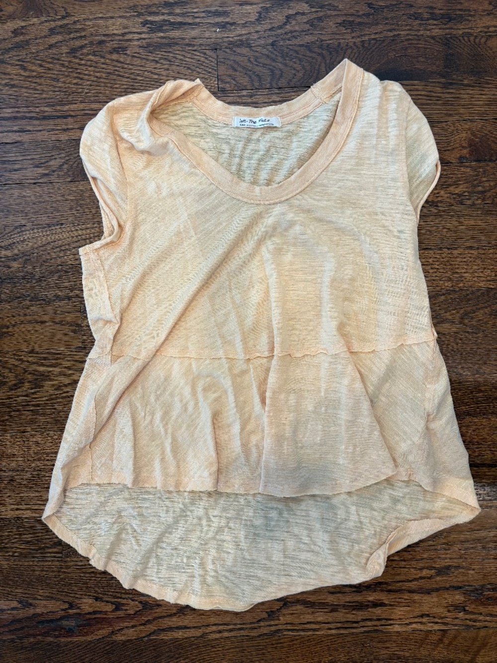 We The Free- Scoop Neck Light Orange Top- Size Small